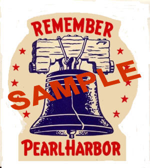 Modal Additional Images for 1942 Remember Pearl Harbor WW2 Sticker